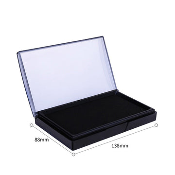 2pcs DELI Large Black Red Blue Ink Stamp Pad - 68mm x 118mm Black
