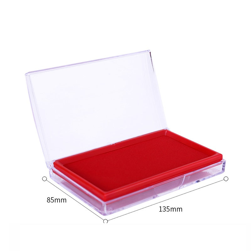 2pcs DELI Large Black Red Blue Ink Stamp Pad - 68mm x 118mm Red