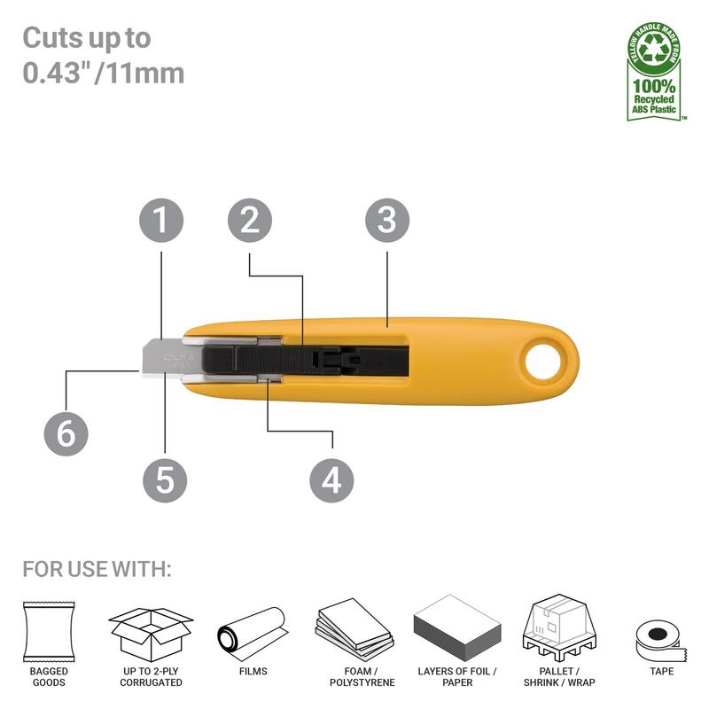 OLFA SK-7 Semi-Automatic Compact Self-Retracting Safety Knife