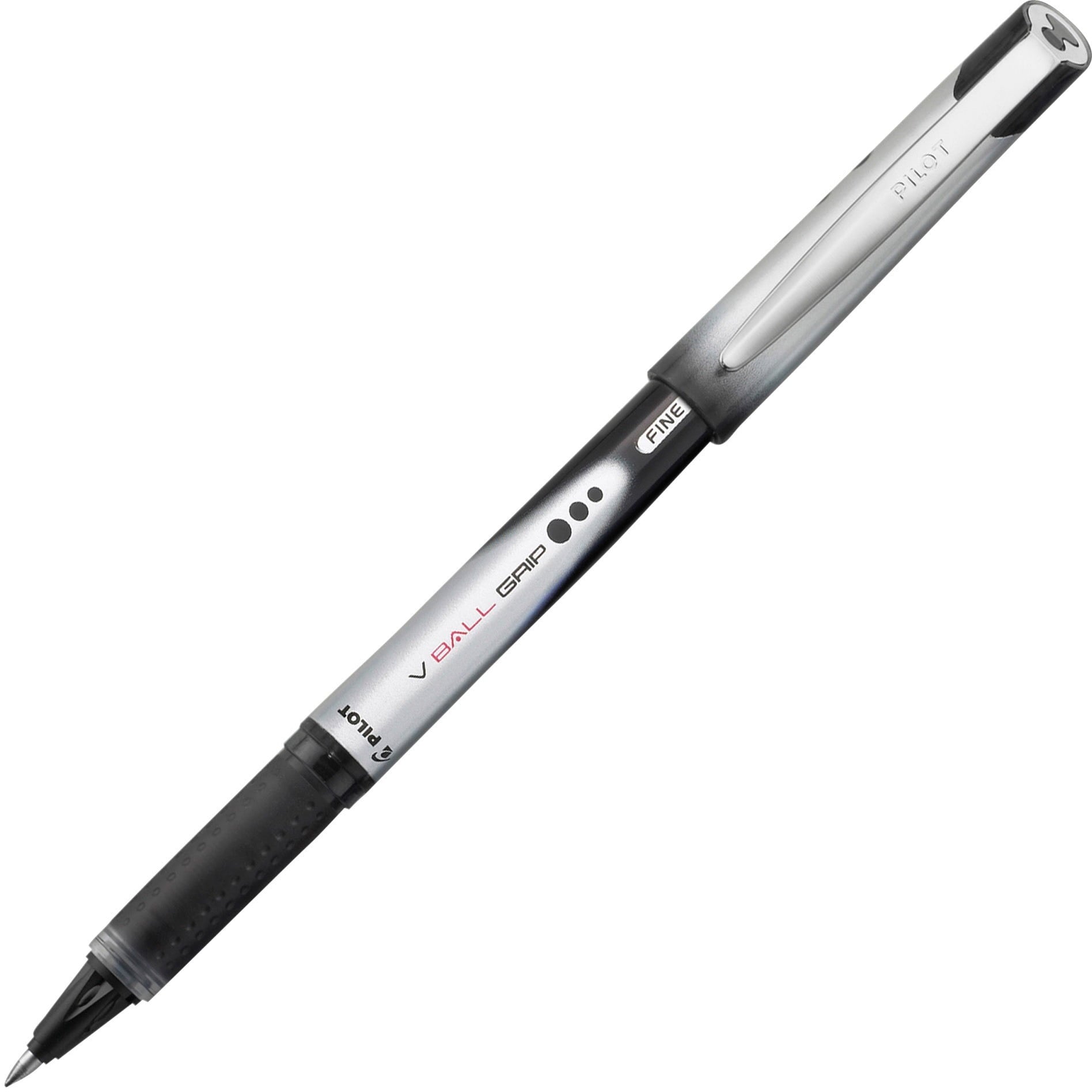 Pilot V Ball Grip Rollerball Pen 0.5mm,3 Count Black