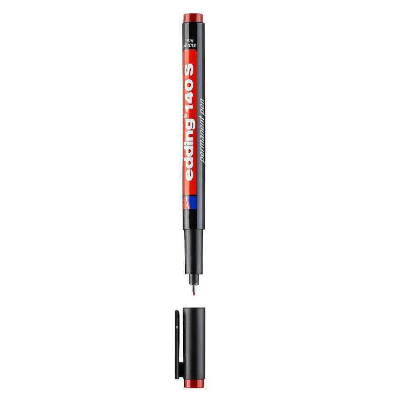 edding 140 S Permanente Marker Pen Black/Red/Blue Ink 10 Pack Red