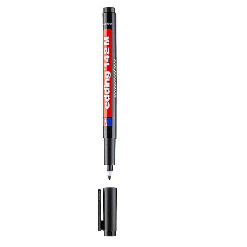 edding 142 M Permanente Marker Pen Black/Red/Blue Ink 10 Pack Black