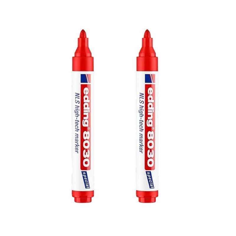 edding 8030 NLS high-tech marker low-corrosion marking ink 2 Pack 2 Blue
