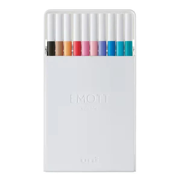 Uni EMOTT Water Based Felt-Tip Pen 10 Color Set NO2