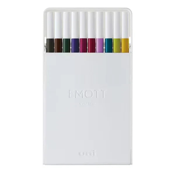 Uni EMOTT Water Based Felt-Tip Pen 10 Color Set NO2