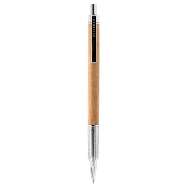 Luddite EVERDRAW Wood Ballpoint Pen 0.8mm Silver Cherry Wood