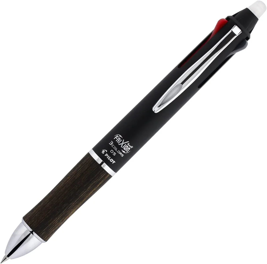 Pilot Frixion Ball 3 Colors Wood Erasable Ballpoint Pen Deep Red