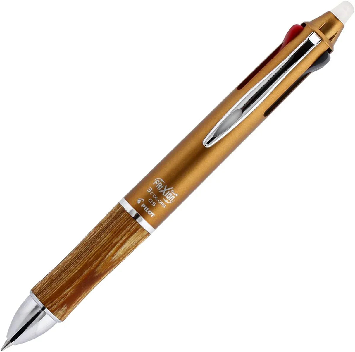 Pilot Frixion Ball 3 Colors Wood Erasable Ballpoint Pen Brown
