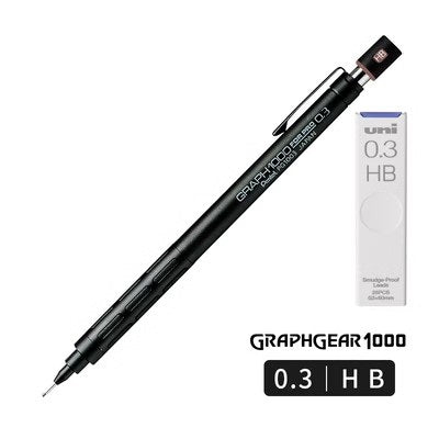 Pentel Graph 1000 FOR PRO Mechanical Pencil with Leads 0.3mm