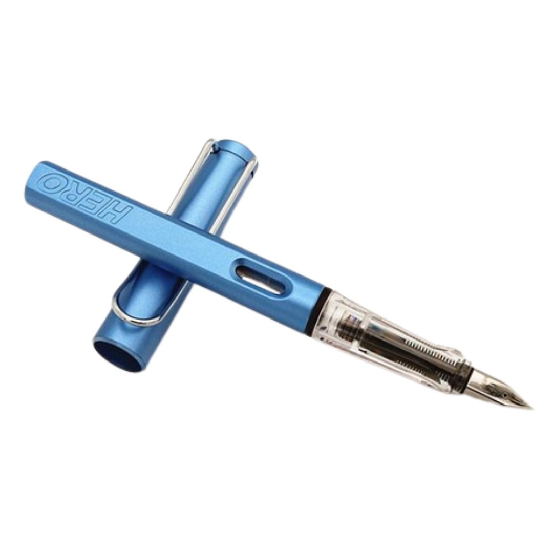 Hero 359B Dazzle Fountain Pen Blue