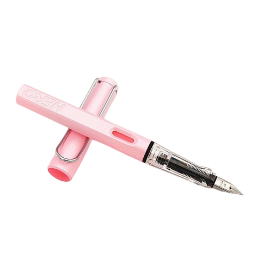 Hero 359B Dazzle Fountain Pen Old Silver