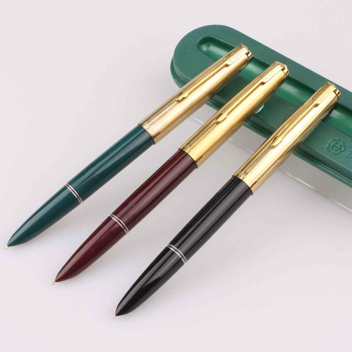 Hero 616 Classic Fountain Pens,3 Colors Pack Gold