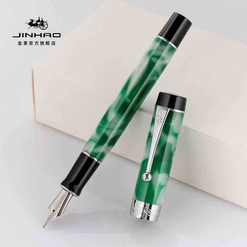 Jinhao Century 100 Classic Fountain Pen with Converter Green White