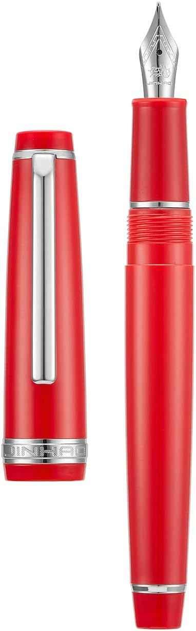Jinhao 82 Acrylic Fountain Pen Iridium Nib Gold Silver Trim Red Silver Trim)