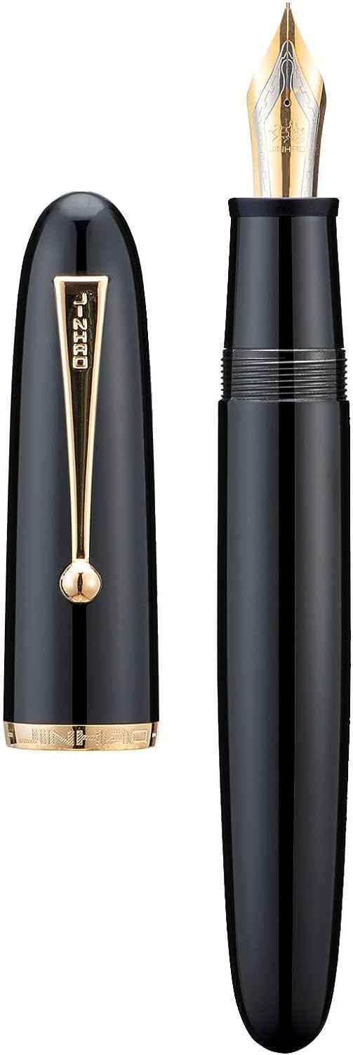 Jinhao 9019 Fountain Pen Dadao Series Acrylic Gold Trim #8 Nib - TTpen