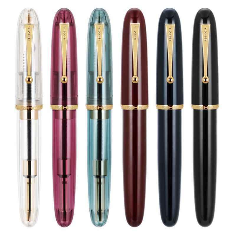 Jinhao 9019 Fountain Pen Dadao Series Acrylic Gold Trim #8 Nib - TTpen