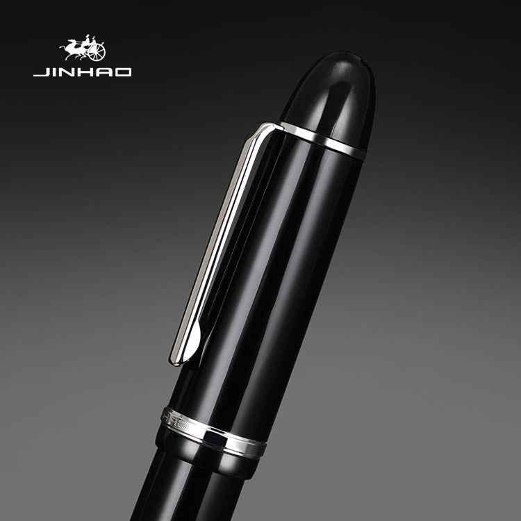 Jinhao X159 Acrylic Fountain Pen Black Silver Trim
