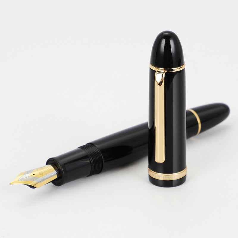 Jinhao X159 Acrylic Fountain Pen Black Gold Trim