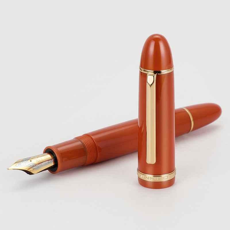 Jinhao X159 Acrylic Fountain Pen Orange Gold Trim