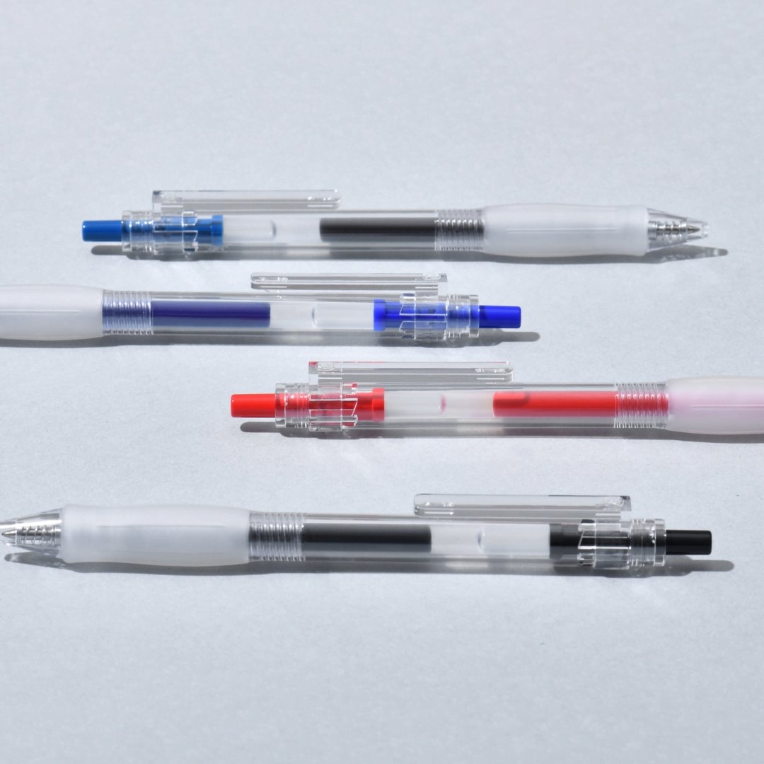 Kaco Keybo Transparent Gel Ink Pen- 5 Pack 0.5mm MultiColor