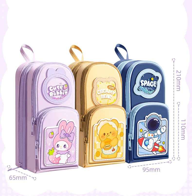 Cute Kids Multi-Functional Pencil Case Large Capacity Pen Bag