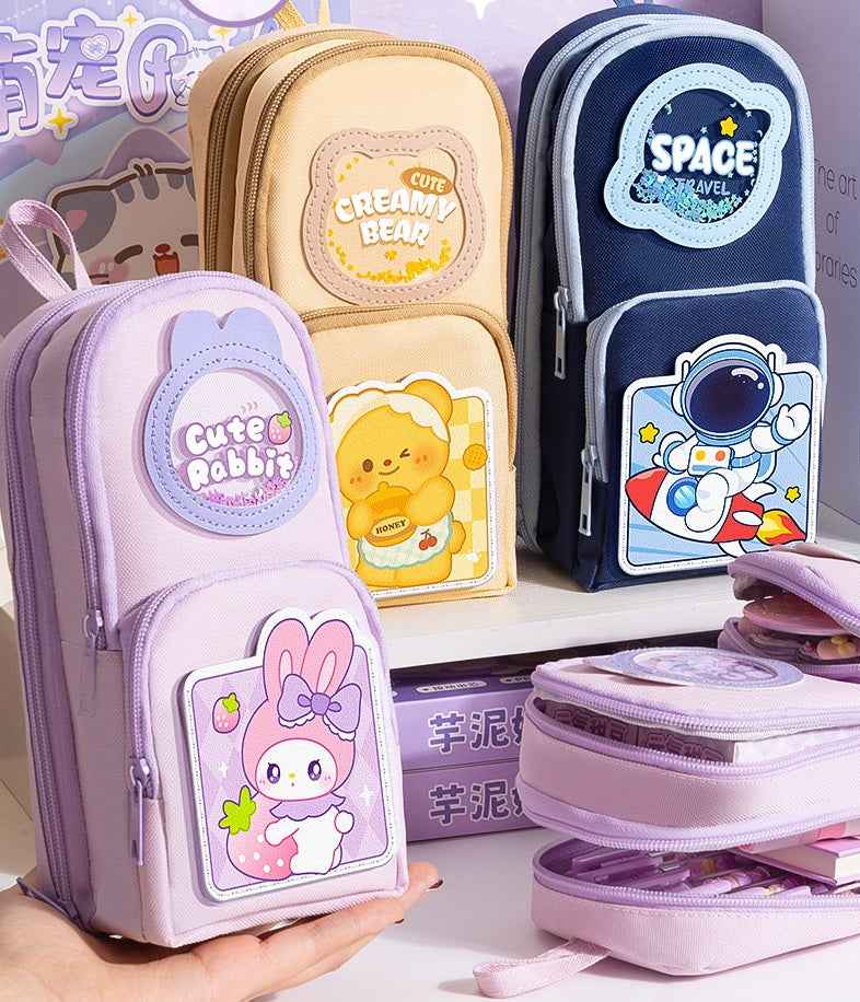 Cute Kids Multi-Functional Pencil Case Large Capacity Pen Bag