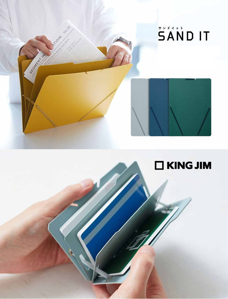 KING JIM 2512 "SAND IT" Card Holder