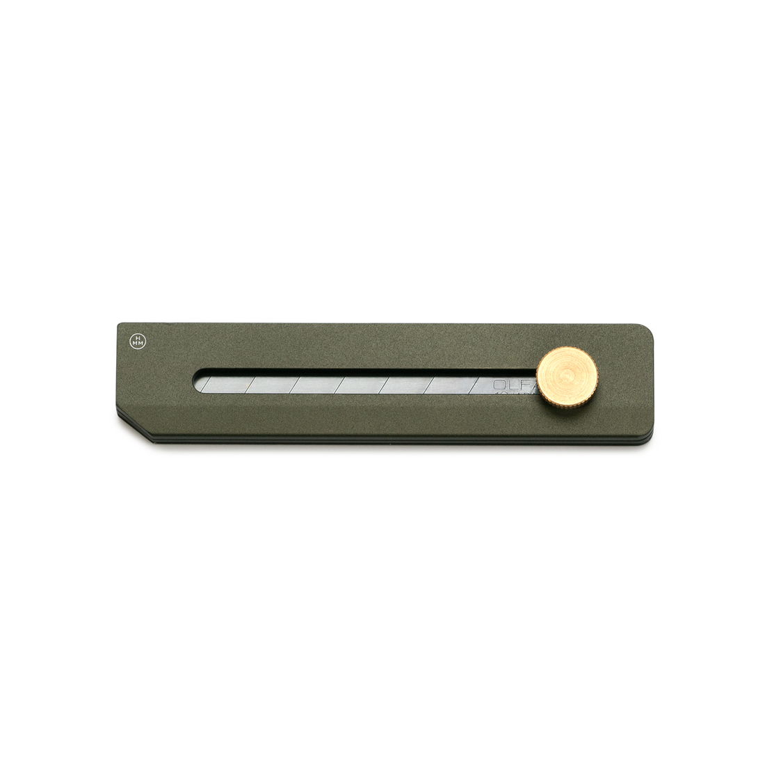 HMM EDC Utility Knife Black/Army/Silver with OLFA Blade Black