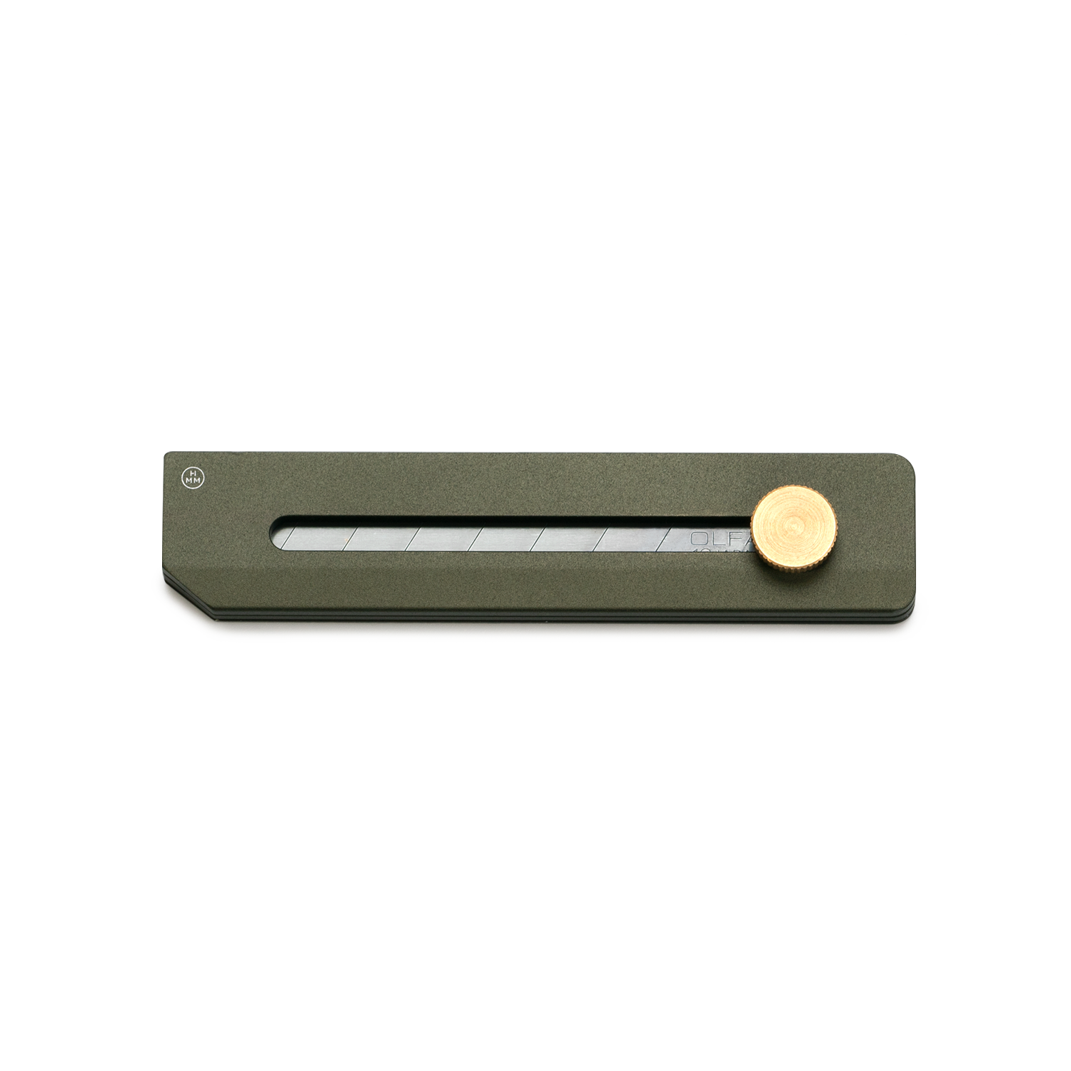 HMM EDC Utility Knife Black/Army/Silver with OLFA Blade Army Green