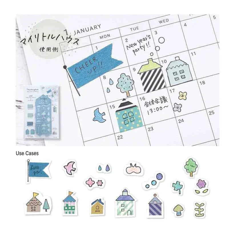 Kutsuwa Mastemplate Washi Tape Cutter &amp; Stencil