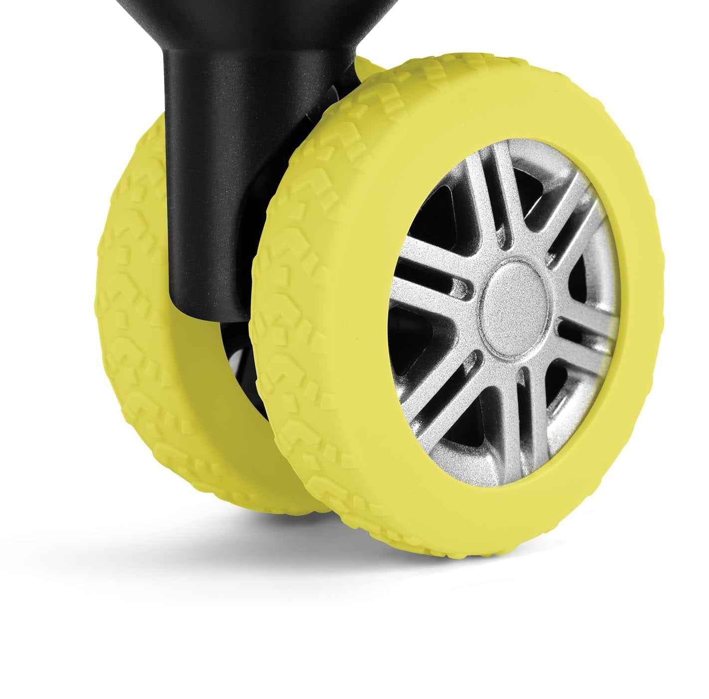 Silicone Suitcase Luggage Wheel Covers Protectors 8 Pack Yellow