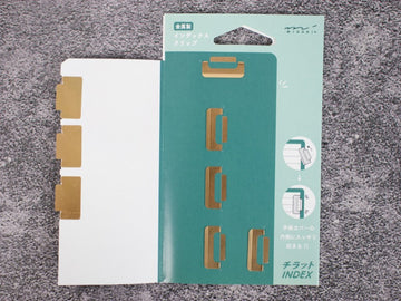 Midori Copper Silver Index Clips 8 Pieces Copper