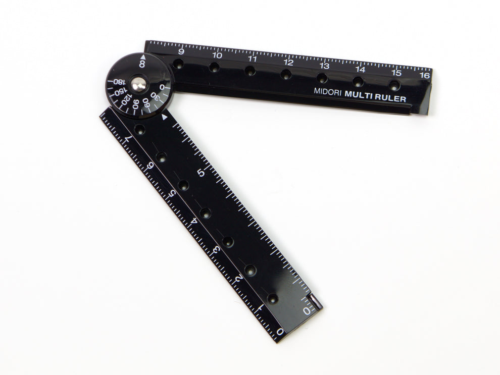 Midori Multi Ruler 6.3 inches (16 cm) Black