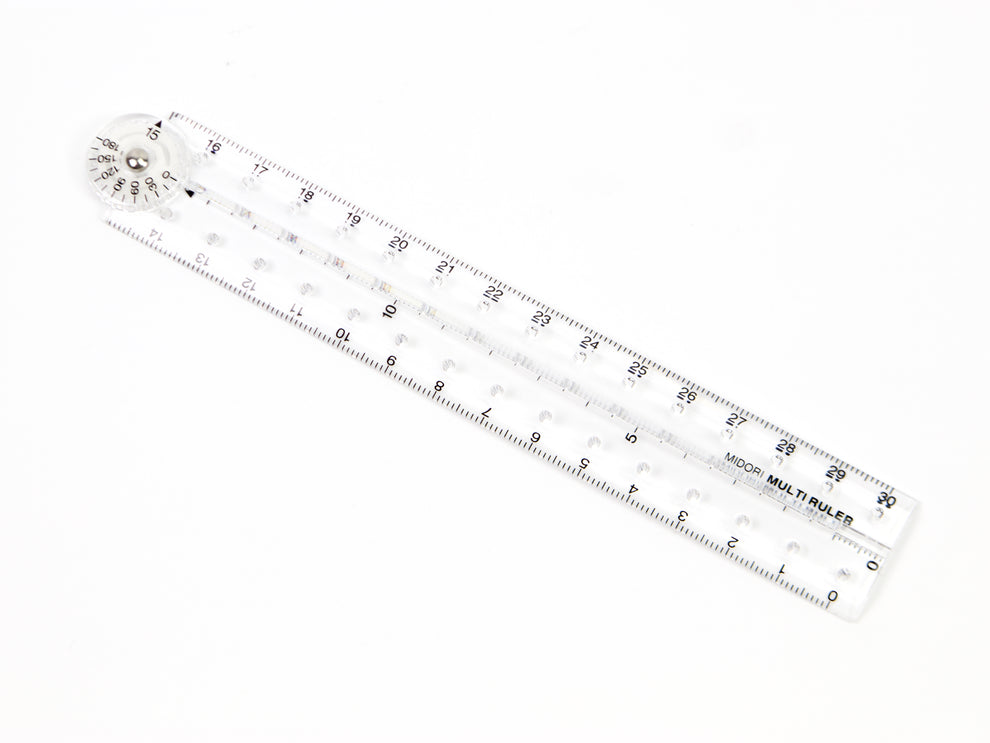 Midori Multi Ruler 30cm 11.8 inches Black