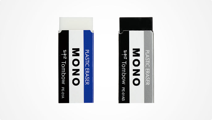 Tombow MONO Classic Plastic Eraser Black PE-01AB 5 Pack