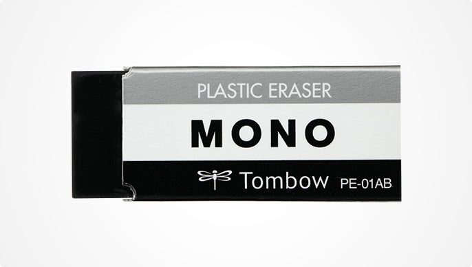 Tombow MONO Classic Plastic Eraser Black PE-01AB 5 Pack