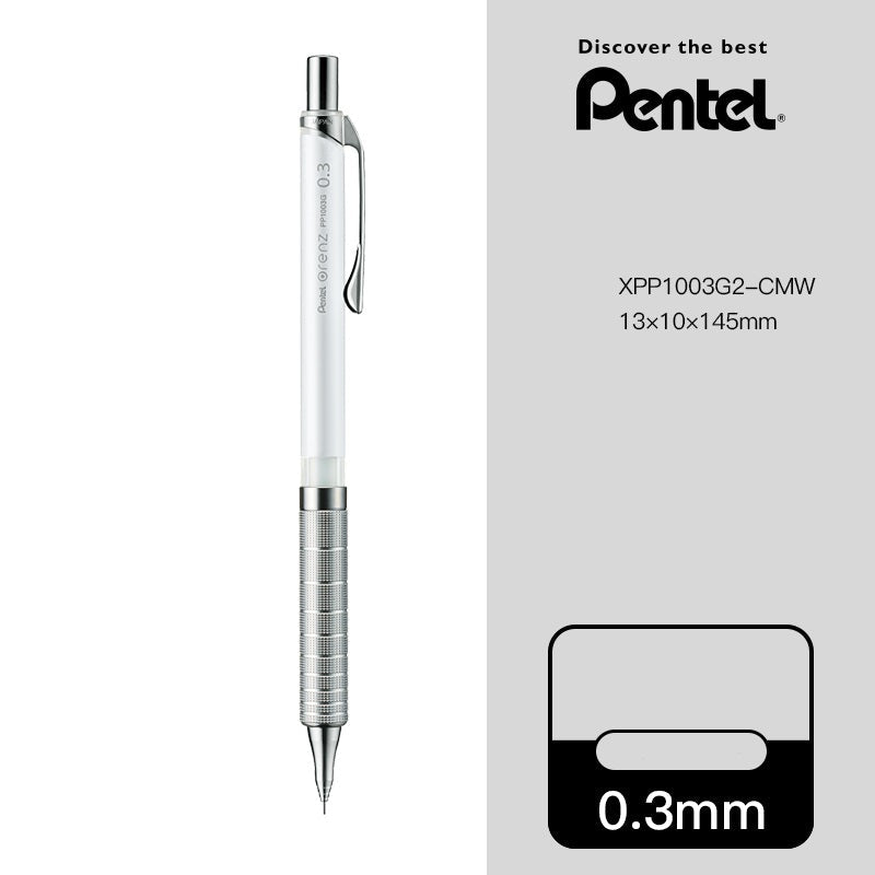 Pentel Orenz Mechanical Pencil 0.2/0.3/0.5mm [Limited] 0.3mm Metal White