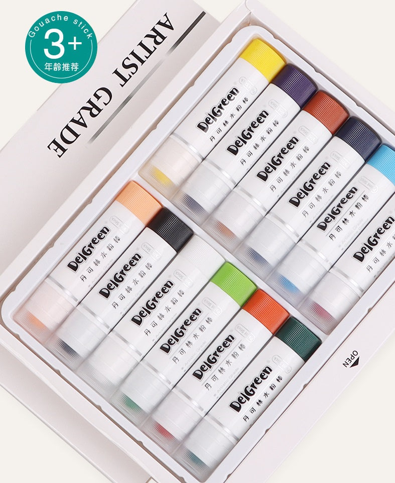 Deigreen Twist Up Tempera Gouache Paint Sticks 18 Color