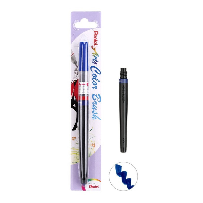 Pentel Art Color Brush Pen with Ink Refill Blue