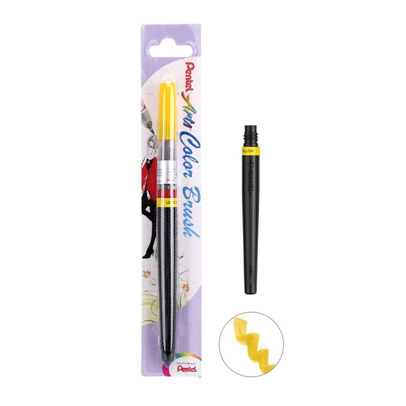 Pentel Art Color Brush Pen with Ink Refill Yellow