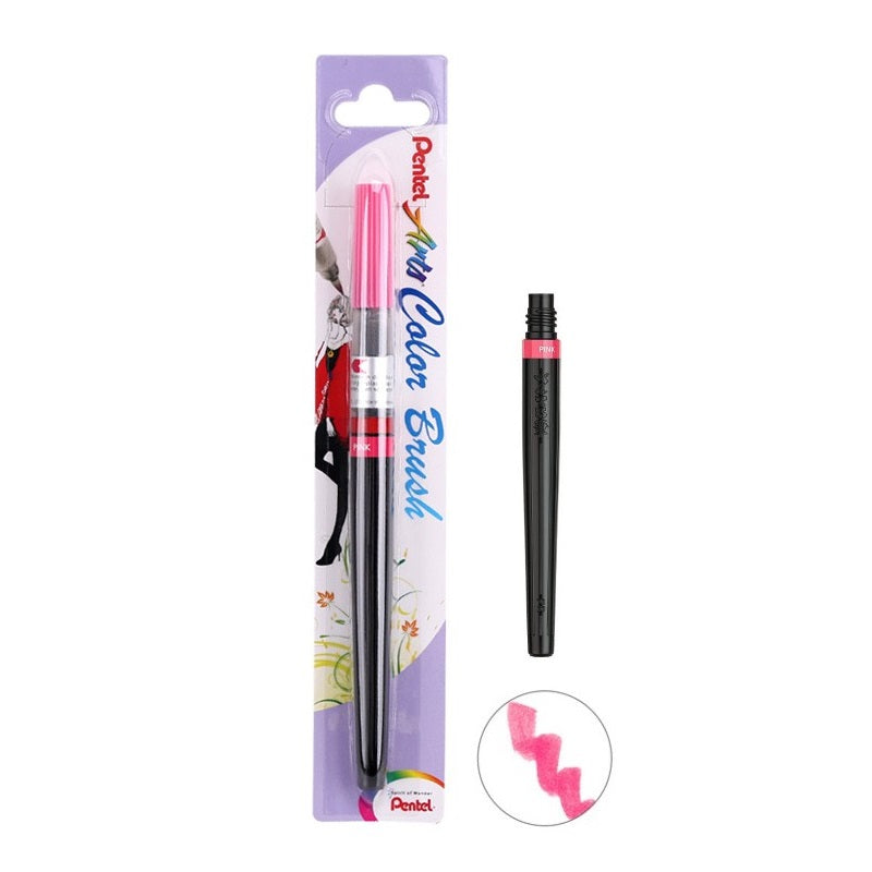 Pentel Art Color Brush Pen with Ink Refill Pink