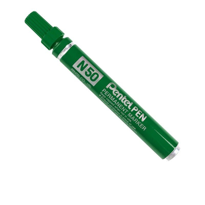Pentel N50 Permanent Marker Pen Bullet Tip 4 Pack 4 Green