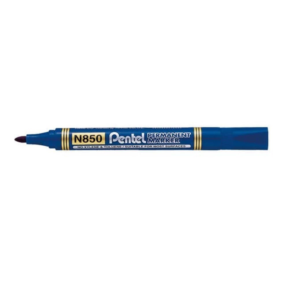 Pentel N850 Permanent Markers Bullet Point 4 Pack 4 Blue