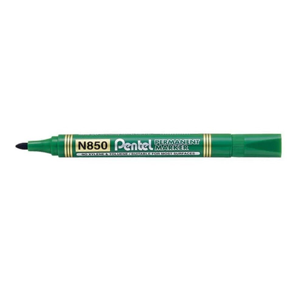 Pentel N850 Permanent Markers Bullet Point 4 Pack 4 Green