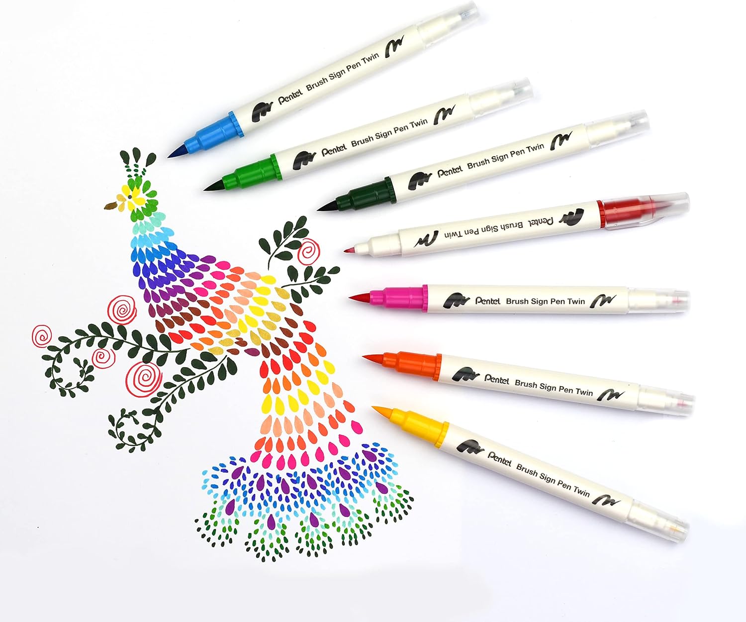 Pentel SESW30C Brush Sign Pen Twin, 12/18/24/30 Colour Set