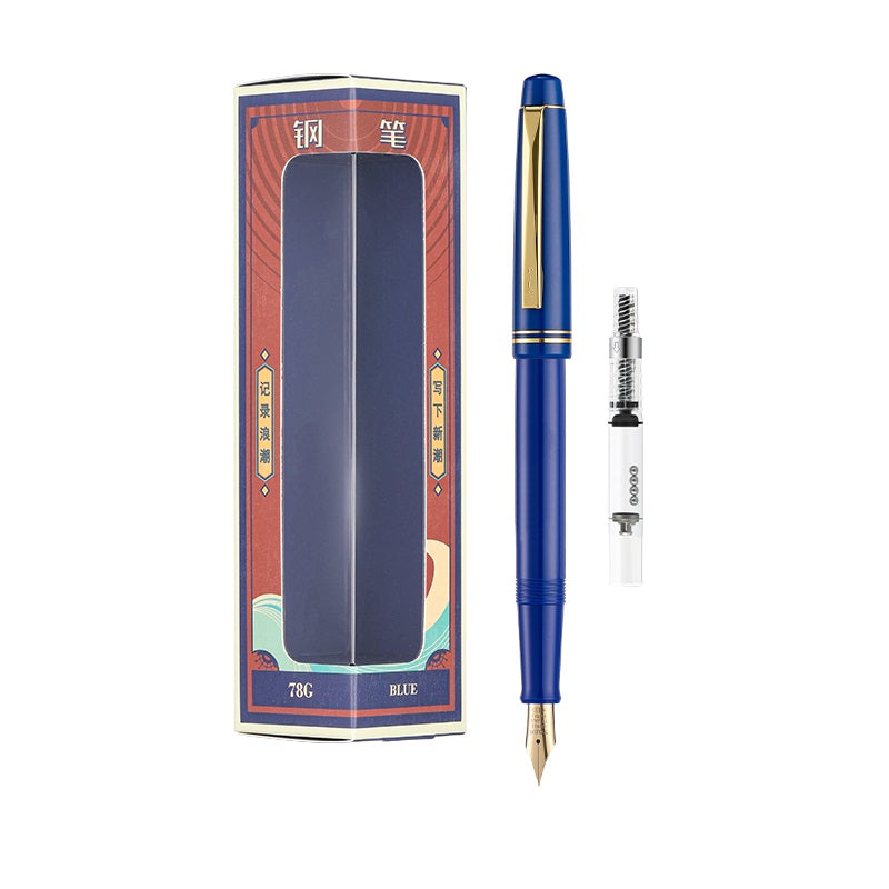 Pilot Fountain Pen 78G With Converter 22K Gold-Plated Dark Blue