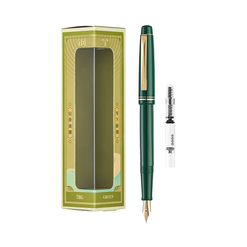 Pilot Fountain Pen 78G With Converter 22K Gold-Plated Dark Green