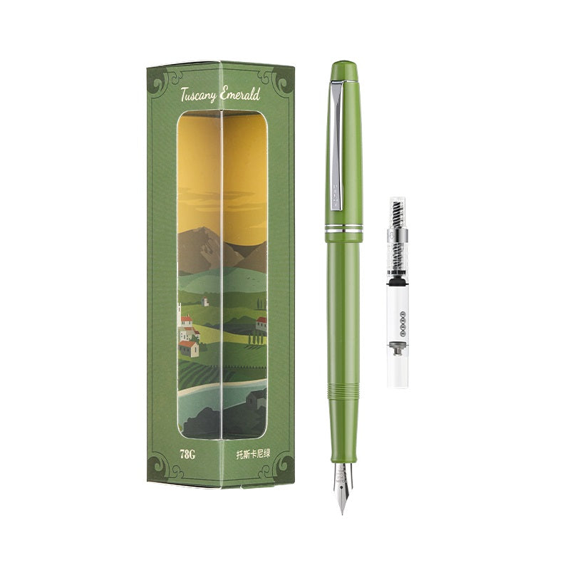 Pilot Fountain Pen 78G With Converter 22K Gold-Plated Green