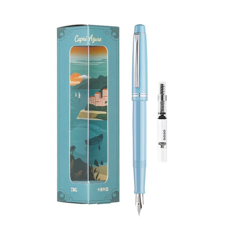 Pilot Fountain Pen 78G With Converter 22K Gold-Plated Sky Blue