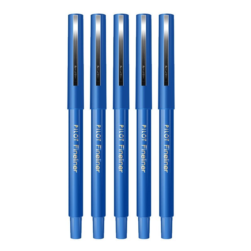 PILOT Fineliner Marker Pens,0.4mm Fine Point,Black/Blue/Red Ink,5-Pack 5 Black